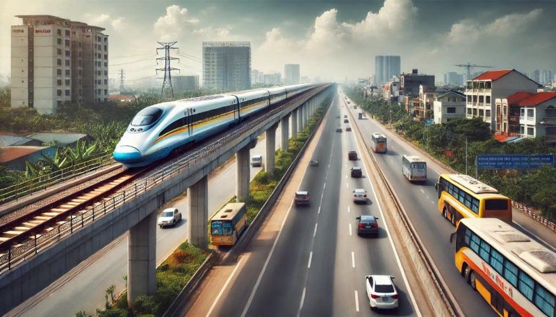 Phối cảnh một đoạn 99Kl.app khuyến mãi hot tốc độ cao trên trục Bắc - Nam.