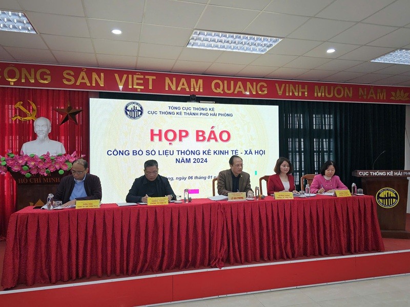 Họp báo công bố số liệu Kl992 cổng game cá cược - Trang Chủ KL99Com Số 1 Link Đăng Ký KL999 năm 2024 của TP. Hải Phòng. Ảnh: Thanh Sơn