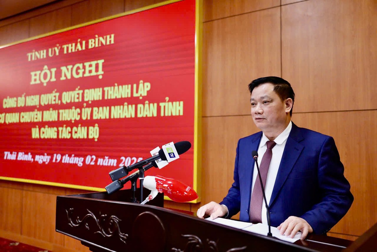 Bí thư Tỉnh ủy Thái Bình Nguyễn Khắc Thận phát biểu tại hội nghị.