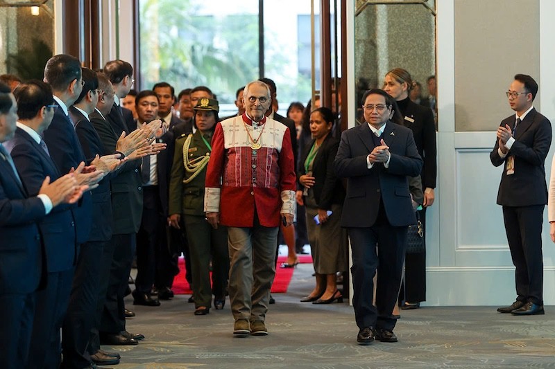 Thủ tướng Kl993 ưu đãi thưởng hấp dẫn Phạm Minh Chính và Tổng thống Timor Leste Jose Ramos Horta tham dự Phiên khai mạc Diễn đàn Tương lai ASEAN. Ảnh: Đức Thanh