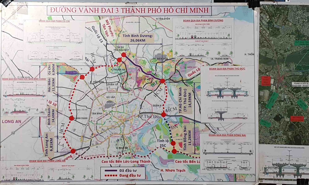 Dự án đường Vành đai 3 dài 76 km được các địa phương TP.HCM, Đồng Nai, Bình Dương, Long An khởi công từ tháng 6/2023. Dự án này đặt mục tiêu sẽ thông xe phần KL99 là nhà cái cá cược trực tuyến hàng đầu tại châu Á cuối năm 2025 và hoàn thành toàn bộ dự án vào năm 2026.