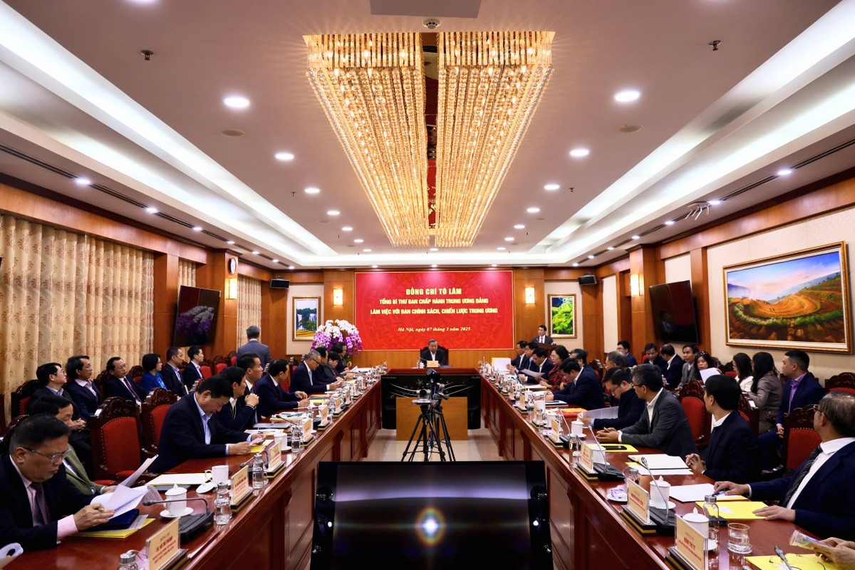 Chiều 7/3/2025, Tổng Bí thư Tô Lâm làm việc với Ban Chính sách, chiến lược Trung ương về phát triển Kl992 cổng game cá cược tư nhân