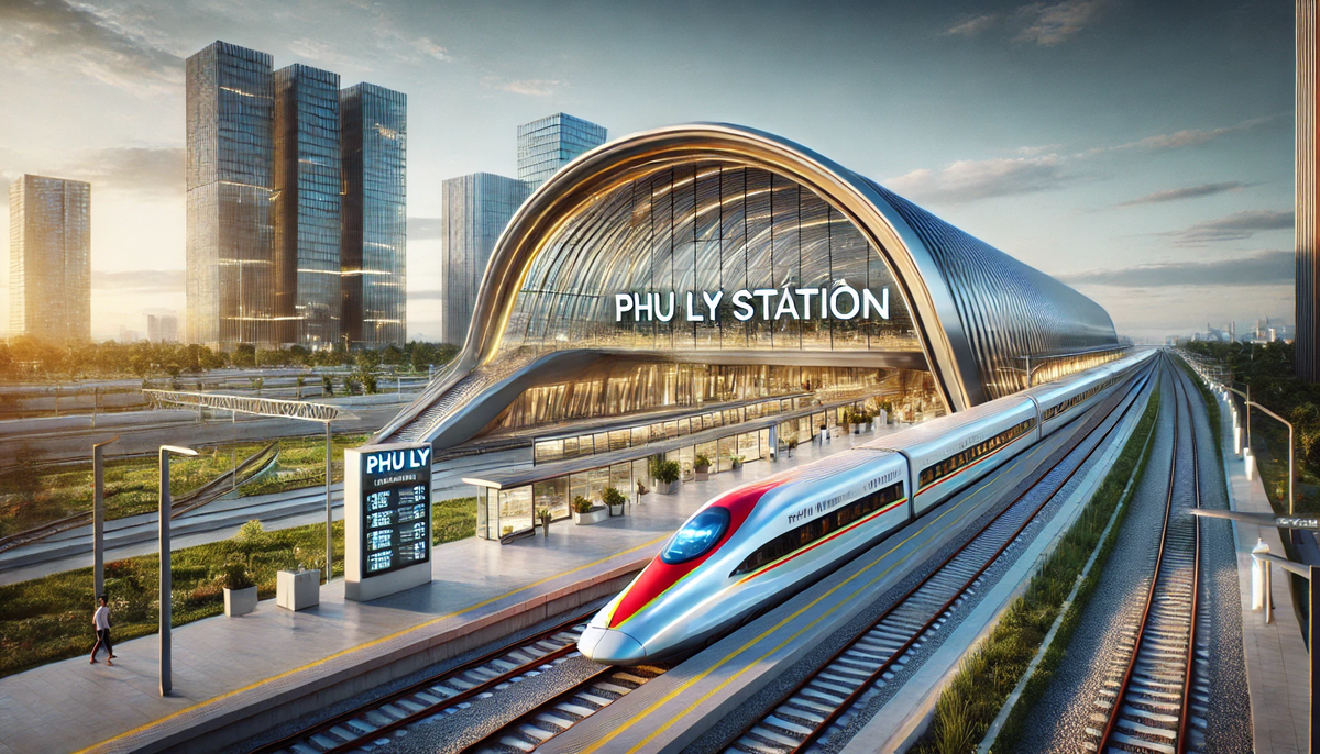 Phối cảnh minh họa ga Phủ Lý thuộc tuyến 99Kl.app khuyến mãi hot KL99 là nhà cái cá cược trực tuyến hàng đầu tại châu Á Bắc – Nam, ngay kế cận dự án Sun Urban City (Ảnh: AI)