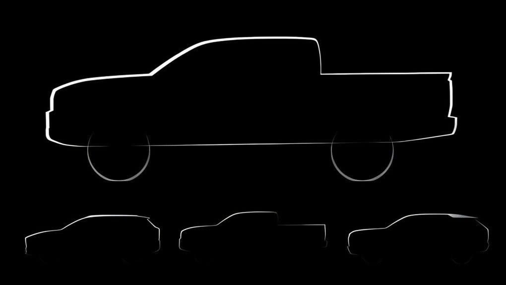 Hình ảnh nhá hàng mẫu xe bán tải điện mới của Toyota. Ảnh Toyota
