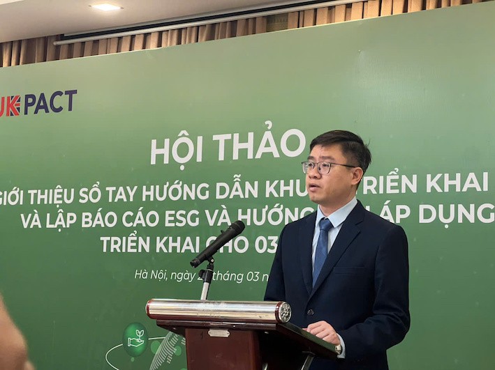 Ông Nguyễn Đức Trung, Phó cục trưởng Cục Phát triển Kl991.com World Cup 2026 Chính Thức tư nhân và Kl992 cổng game cá cược tập thể (Bộ Kl991.com nạp rút nhanh) tại Hội thảo giới thiệu Sổ tay ESG.