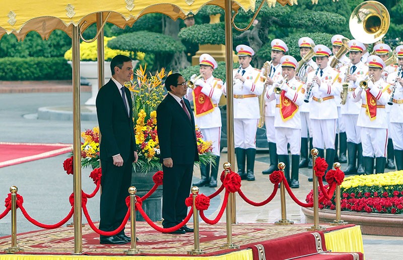 Thủ tướng Kl993 ưu đãi thưởng hấp dẫn Phạm Minh Chính chủ trì Lễ đón Thủ tướng Vương quốc Tây Ban Nha Pedro Sánchez thăm chính thức Việt Nam.