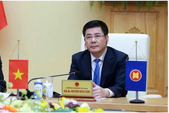 Bộ trưởng Bộ Công thương Nguyễn Hồng Diên dự Hội nghị Bộ trưởng Kl992 cổng game cá cược ASEAN đặc biệt về thuế quan Mỹ, sáng 10/4.