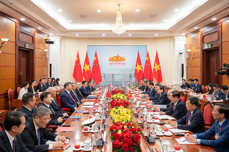Toàn cảnh hội kiến. Ảnh: Quốc hội