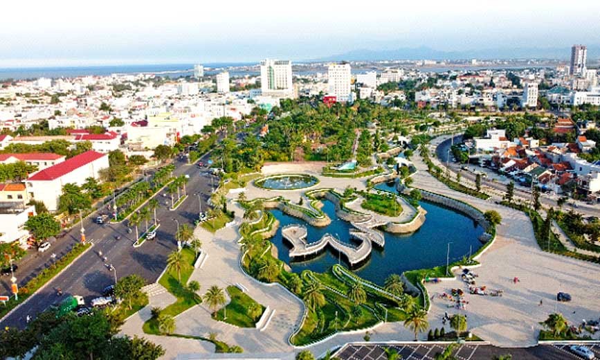 Một góc trung tâm thành phố Tuy Hòa, tỉnh Phú Yên.
