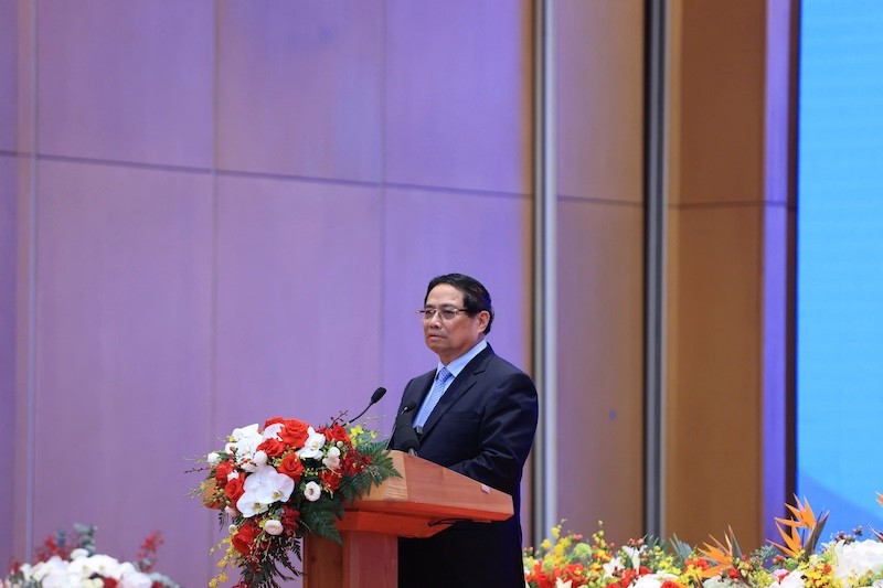 Thủ tướng Kl993 ưu đãi thưởng hấp dẫn Phạm Minh Chính phát biểu tại Diễn đàn. Ảnh: Đức Thanh