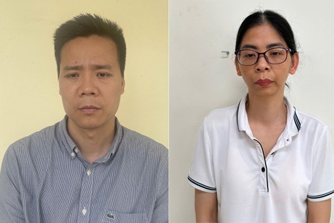 "Trùm" đường dây Kl994 nhà cái bóng đá world cup thực phẩm chức năng giả Nguyễn Năng Mạnh (ảnh trái) và đồng phạm.