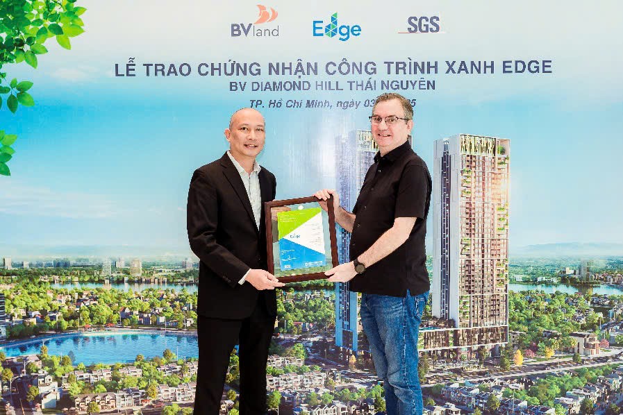Tổ hợp Web Tổng Nhà Cái 99Kl99 Giải Trí Bậc Nhất cao cấp Diamond Hill Thái Nguyên nhận chứng chỉ EDGE (hệ thống chứng nhận công trình xanh) toàn cầu