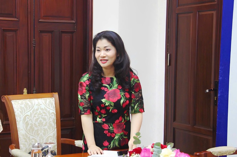 Bà Nguyễn Phương Hòa, Cục trưởng Cục Hợp tác quốc tế, Tổng đại diện Việt Nam tại EXPO 2025 Osaka, Kansai, Nhật Bản phát biểu tại lễ ký kết.