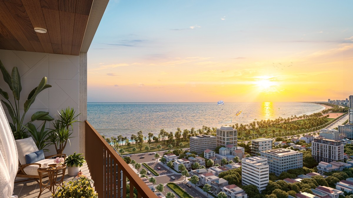Tầm nhìn hướng biển của căn hộ Sun Costa Residence - Ảnh phối cảnh minh họa Sun Property