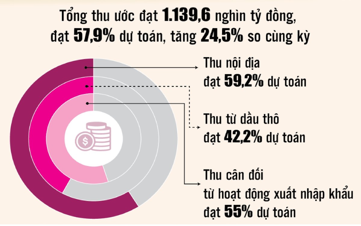 Cơ cấu thu ngân sách 99Kl99 trực tiếp đá gà 5 tháng đầu năm 2025. (Đồ họa: Phương Anh)
