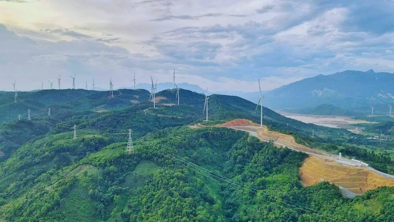 Một dự án điện gió tại huyện Hướng Hoá, tỉnh Quảng Trị. Ảnh: Trần Tuyền.
