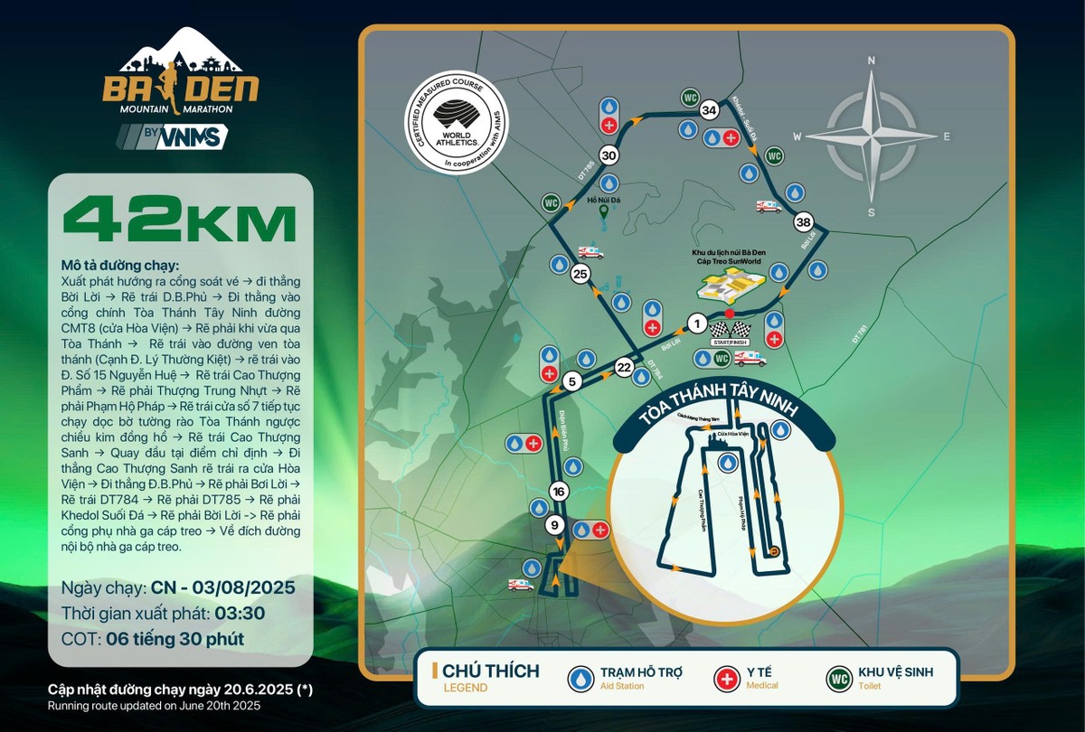 Đường chạy cự ly 42km của Baden Mountain International Marathon 2025. Ảnh: Nexus