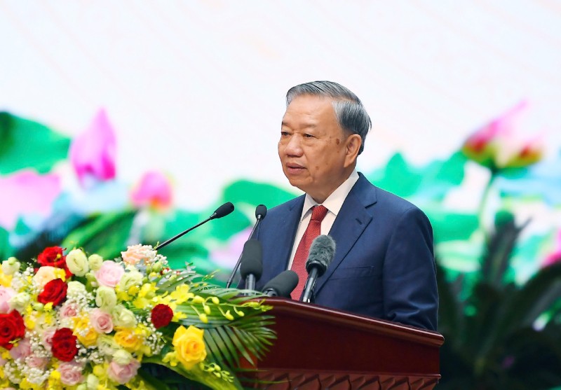 Tổng Bí thư Tô Lâm phát biểu tại chương trình. Ảnh: Đức Thanh.