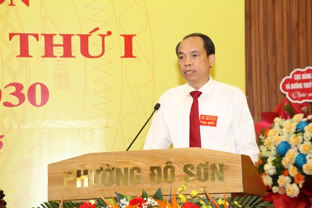 Ông Lê Quốc Tiến, Bí thư Đảng ủy phường Đồ Sơn.