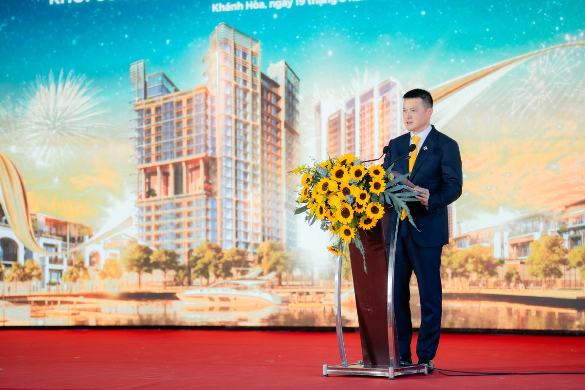 Ông Đặng Minh Trường – Chủ tịch HĐQT Kl994 game bài casino hấp dẫn Sun Group phát biểu tại lễ khởi công dự án Khu đô thị hỗn hợp Nha Trang