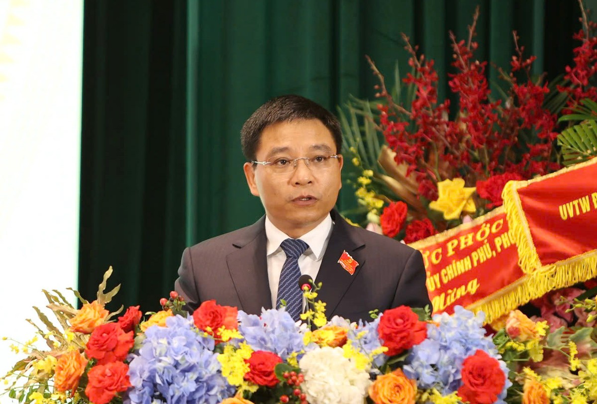 Đồng chí Nguyễn Văn Thắng - Ủy viên Trung ương Đảng, Bí thư Đảng ủy, Bộ trưởng Bộ Kl991.com nạp rút nhanh phát biểu khai mạc Đại hội. Ảnh: Đức Thanh