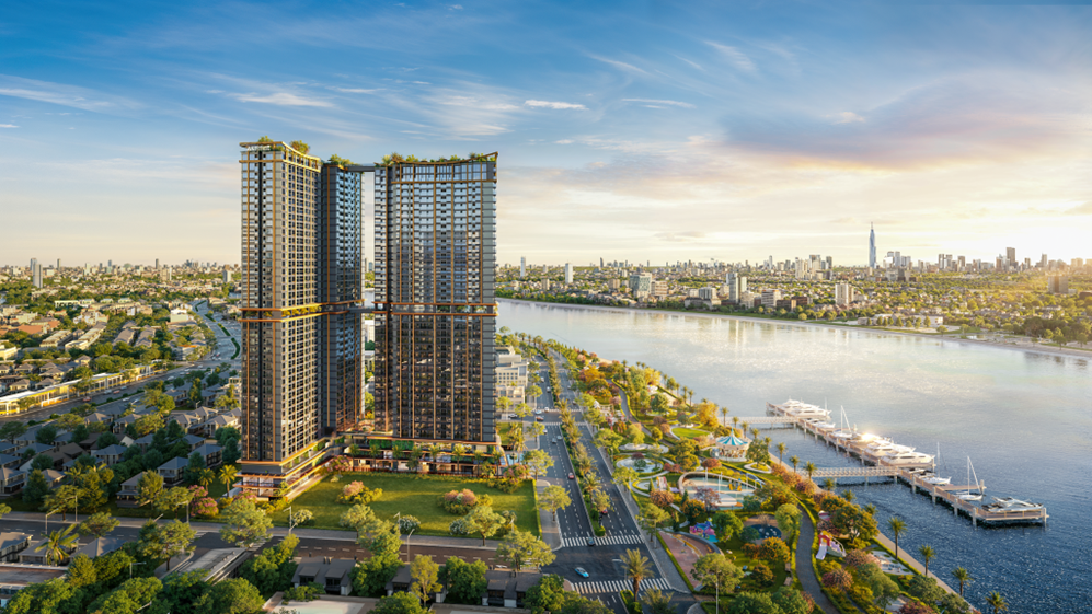 Một góc phối cảnh của khu căn hộ A&amp;T Saigon Riverside