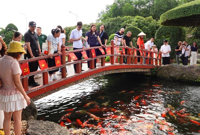 Các đại biểu khảo sát tại Trung tâm Thương mại và Du lịch Dũng Tân.