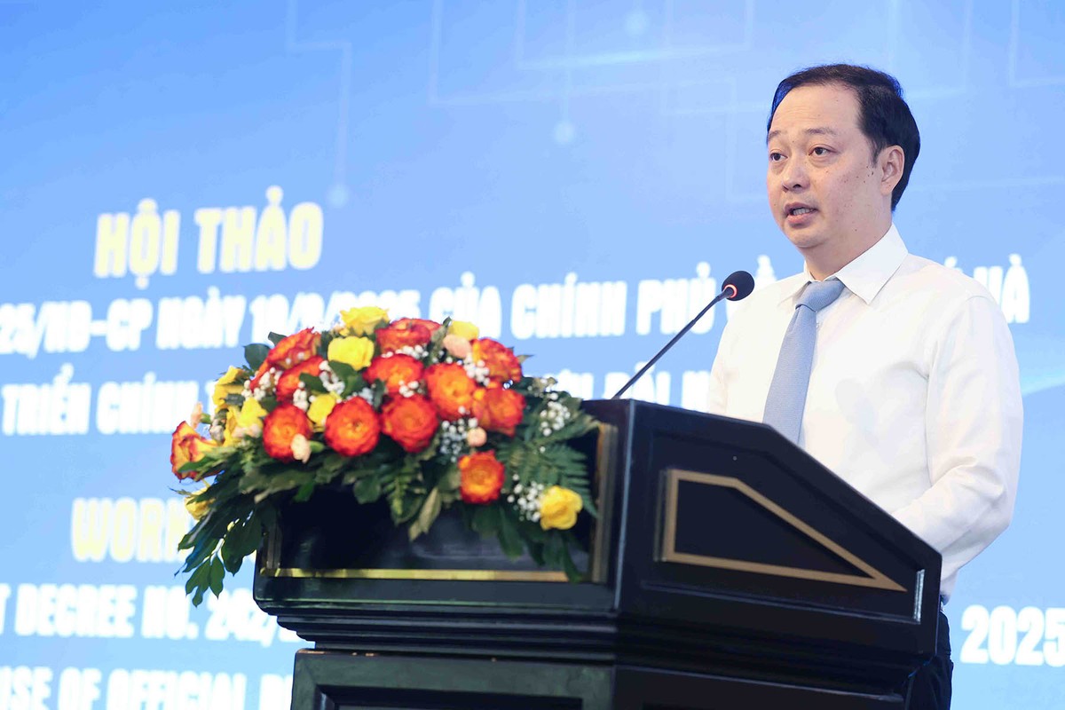 Ông Nguyễn Quốc Phương, Cục trưởng Cục Quản lý nợ và Kl992 cổng game cá cược đối ngoại (Bộ Kl991.com nạp rút nhanh) phát biểu tại Hội thảo. Ảnh: Lê Toàn.