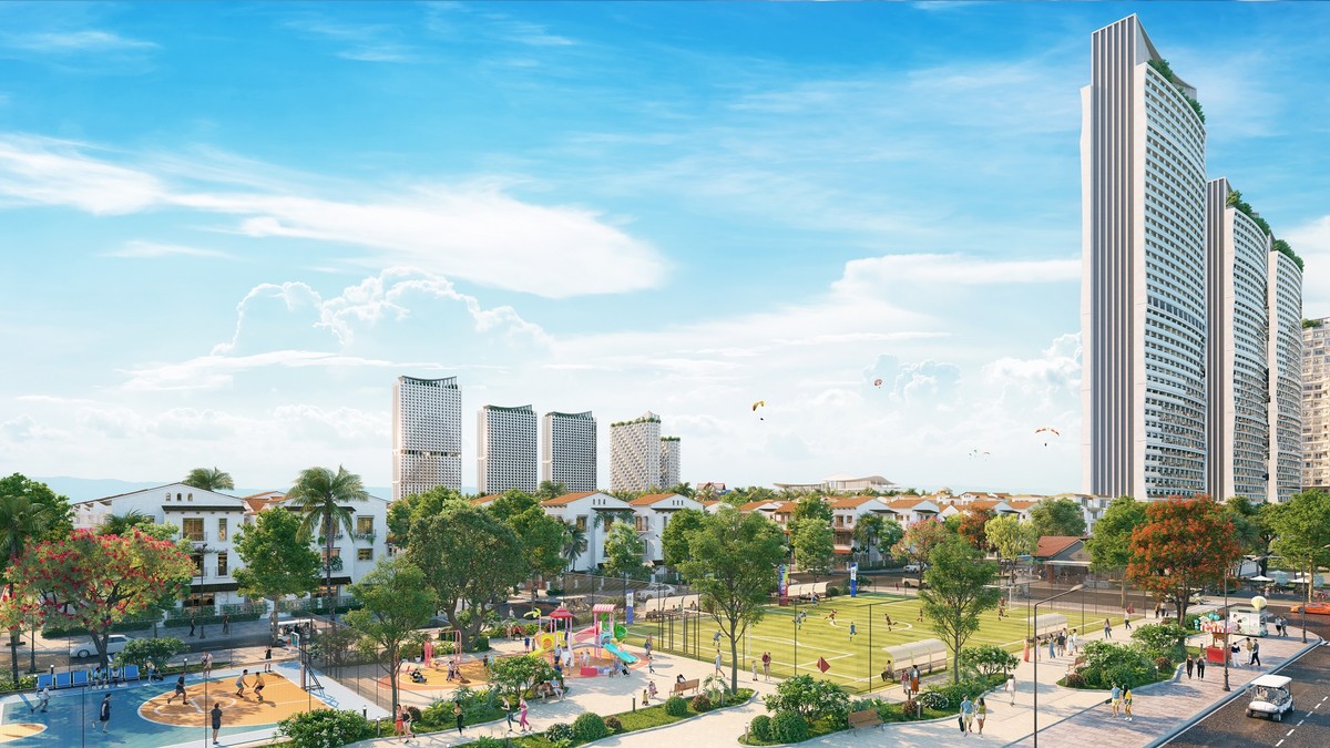 Sân chơi thể thao, khoảng xanh và không gian nghỉ ngơi đan xen đáp ứng sở thích mọi lứa tuổi
