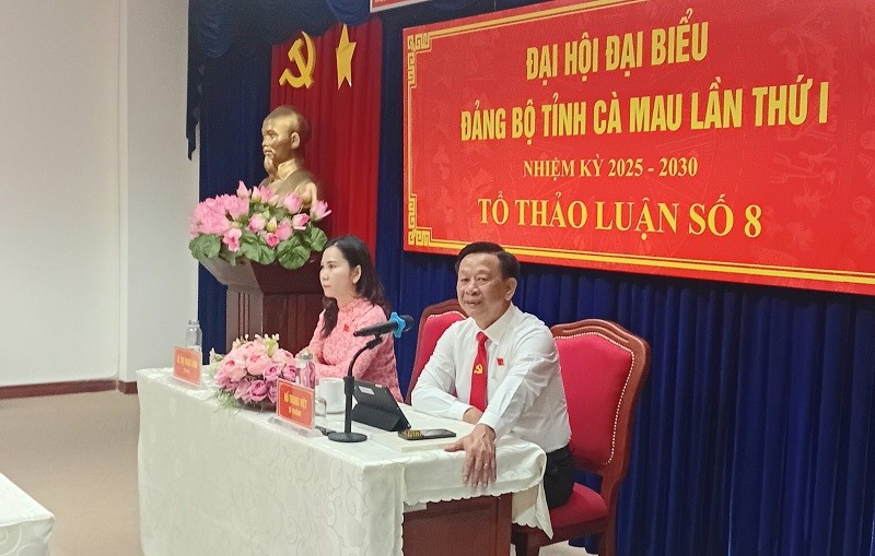 Ông Hồ Trung Việt - Trưởng Ban Tuyên giáo và Dân vận tỉnh Cà Mau điều hành phiên thảo luận tại tổ 8 Ông Hồ Trung Việt - Trưởng Ban Tuyên giáo và Dân vận tỉnh Cà Mau điều hành phiên thảo luận tại tổ 8