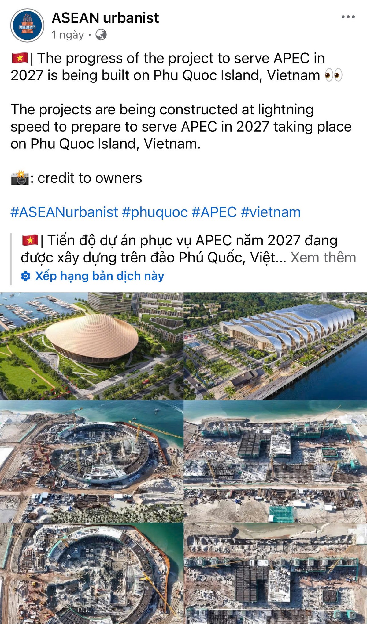 Trang Asean Urbanist đưa tin về cụm công trình APEC tại Phú Quốc Trang Asean Urbanist đưa tin về cụm công trình APEC tại Phú Quốc