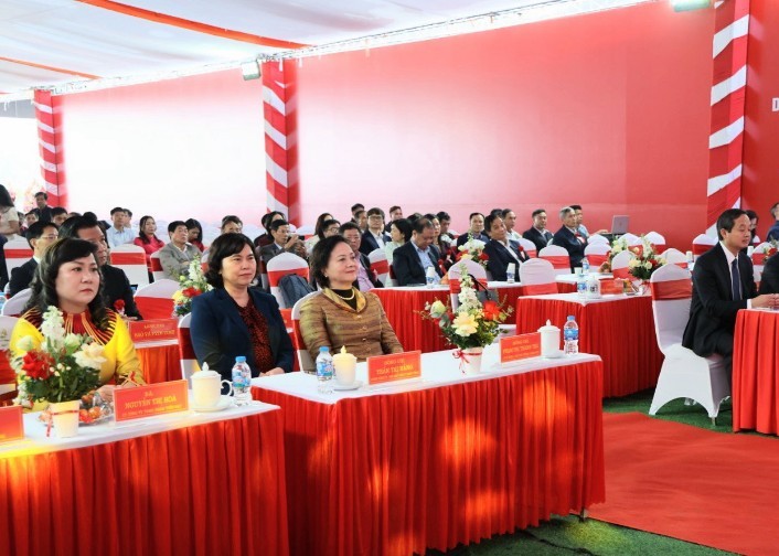 Phó Thủ tướng Phạm Thị Thanh Trà dự lễ khởi công Dự án Kl99ok phiên bản mới phát triển kết cấu Kl99kl ưu đãi độc quyền khu công nghiệp Quế Võ II - giai đoạn 2 tại xã Phù Lãng tại tỉnh Bắc Ninh - Ảnh: VGP.