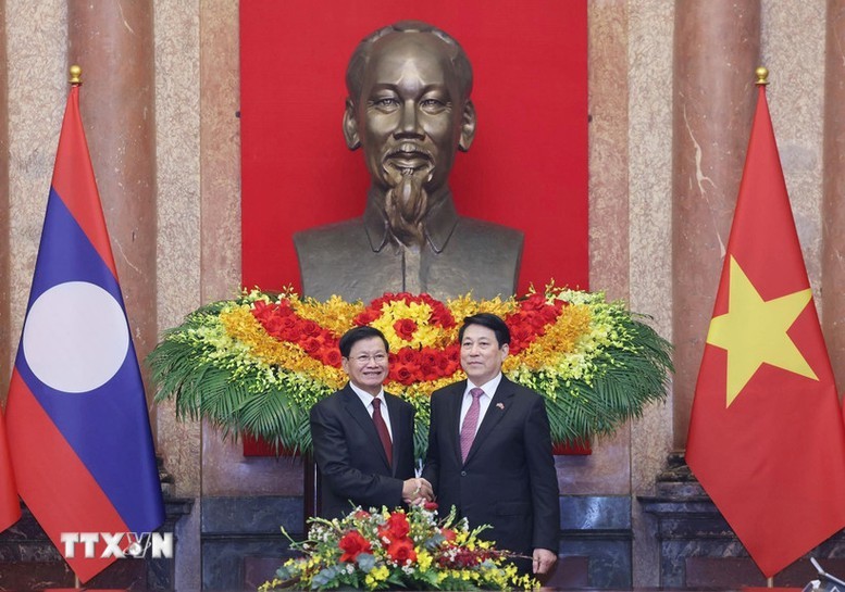 Chủ tịch nước Lương Cường hội đàm với Tổng Bí thư, Chủ tịch nước Lào Thongloun Sisoulith thăm cấp 99Kl99 trực tiếp đá gà tới Việt Nam