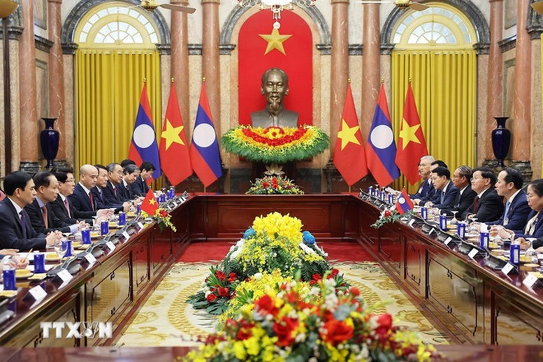Chủ tịch nước Lương Cường hội đàm với Tổng Bí thư, Chủ tịch nước Lào Thongloun Sisoulith thăm cấp 99Kl99 trực tiếp đá gà tới Việt Nam