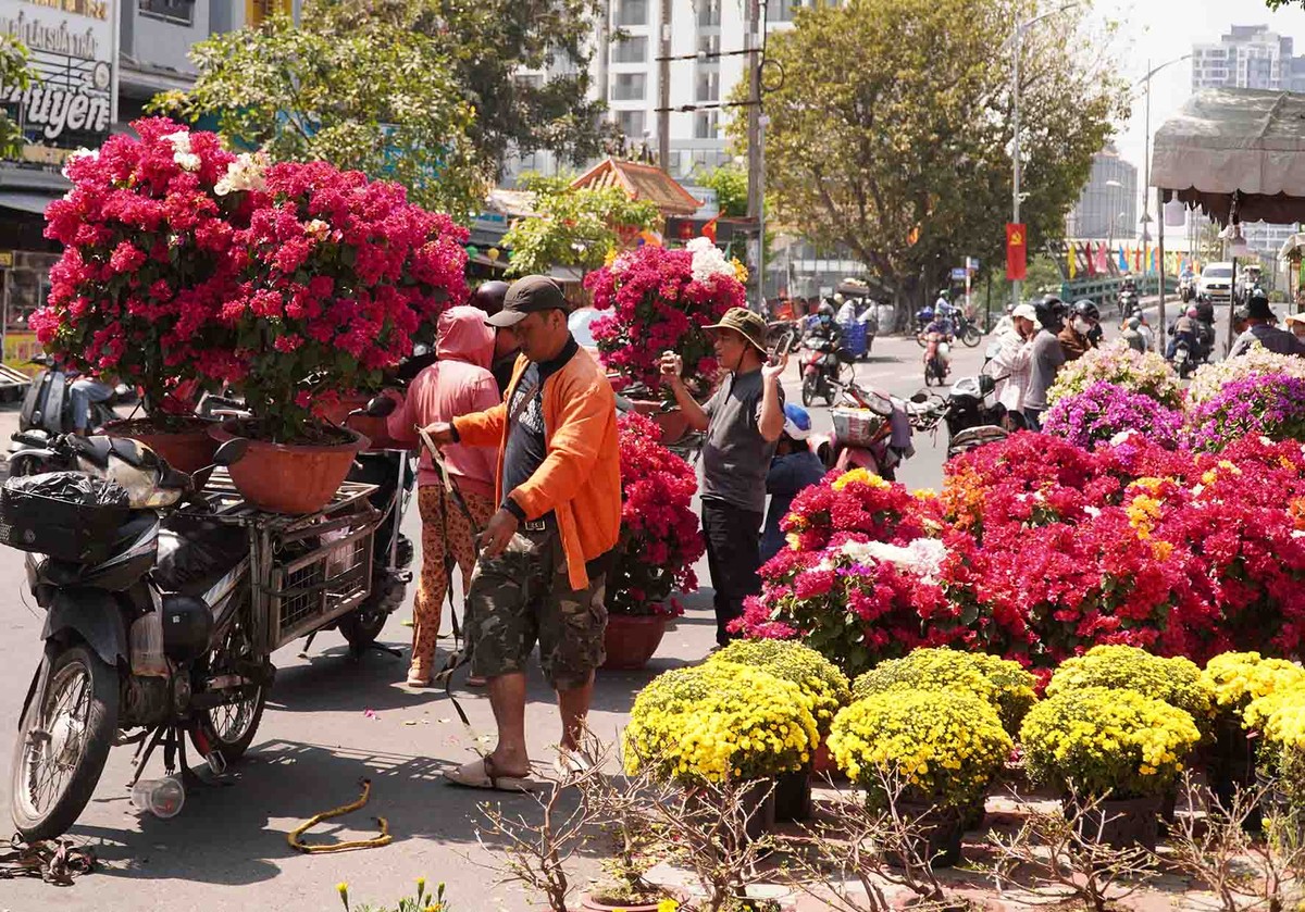 Khung cảnh mua bán tấp nập tại chợ hoa Xuân “Trên bến dưới thuyền” Tết Bính Ngọ 2026.