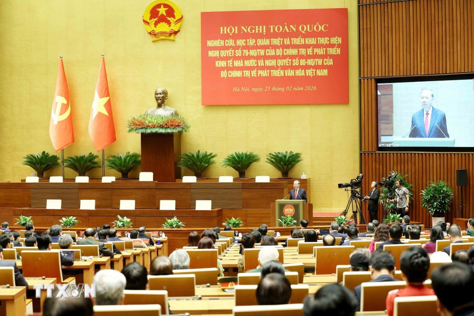 Tổng Bí thư Tô Lâm phát biểu chỉ đạo. (Ảnh: Thống Nhất/ TTXVN) Tổng Bí thư Tô Lâm phát biểu chỉ đạo. (Ảnh: Thống Nhất/ TTXVN)