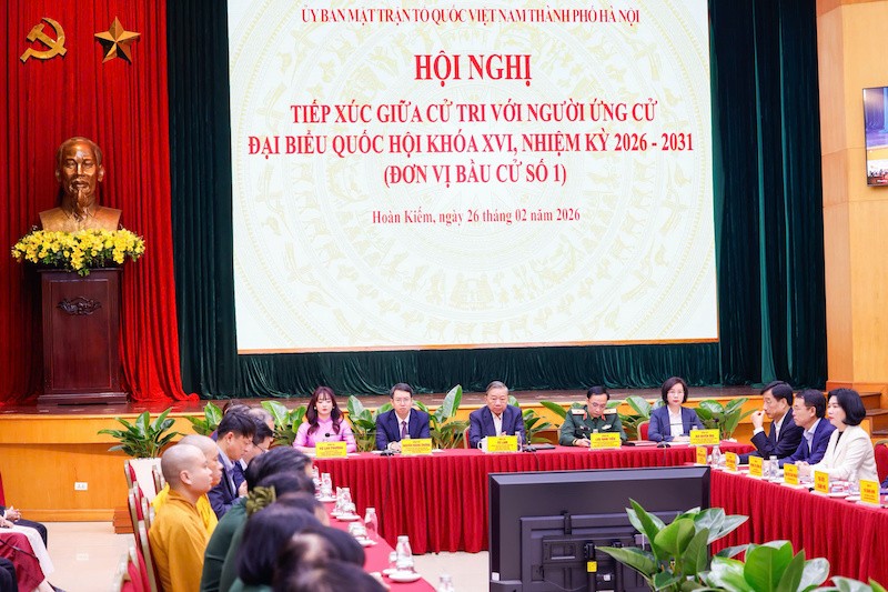 Quang cảnh cuộc tiếp xúc - Ảnh: NY.