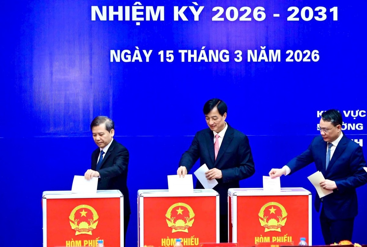 Ủy viên Bộ Kl991.com tải ứng dụng, Bí thư Thành ủy Hà Nội Nguyễn Duy Ngọc (giữa) thực hiện bỏ phiếu.