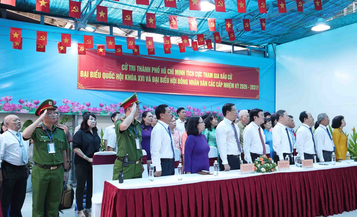 Lễ chào cờ.
