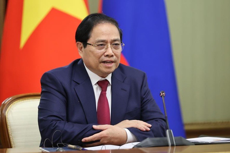Thủ tướng Phạm Minh Chính phát biểu tại cuộc Hội đàm - Ảnh: VGP/Nhật Bắc Thủ tướng Phạm Minh Chính phát biểu tại cuộc Hội đàm - Ảnh: VGP/Nhật Bắc