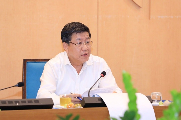 Phó Chủ tịch Thường trực UBND TP. Hà Nội Dương Đức Tuấn phát biểu kết luận Hội nghị. Ảnh: Phạm Linh