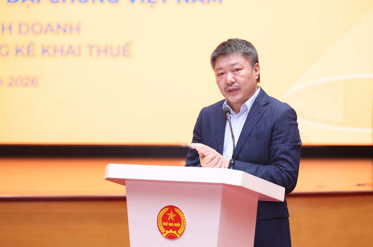 Chủ tịch Hội đồng Quản trị PVcomBank - ông Nguyễn Đình Lâm phát biểu tại sự kiện ký kết hợp tác giữa Link Vào Nhà Cái KL99 COM Tặng +199k và Cục Thuế