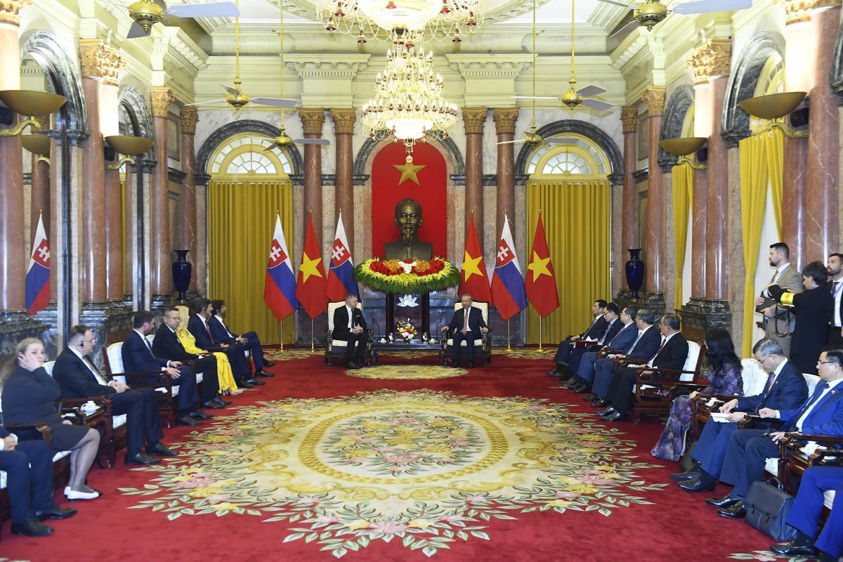 Quang cảnh buổi tiếp. Ảnh: Đức Thanh.