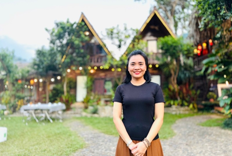 Bà Trương Thị Bé Thi, Phó Giám đốc Công ty TNHH Dịch vụ và Du lịch Hòn Mát (Nghệ An). Ảnh: Hồ Hạ.