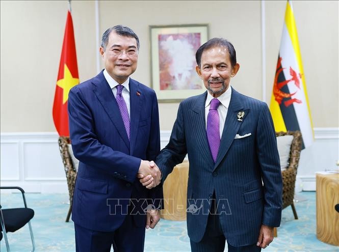 Thủ tướng Kl993 ưu đãi thưởng hấp dẫn Lê Minh Hưng gặp Quốc vương Brunei Haji Hassanal Bolkiah.