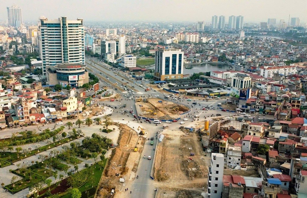 Công trình xây dựng nút KL99 là cổng game giải trí trực tuyến hàng đầu hiện nay khác mức Nguyễn Trãi - Lê Hồng Phong đang được khẩn trương thi công. Ảnh: Trung Kiên