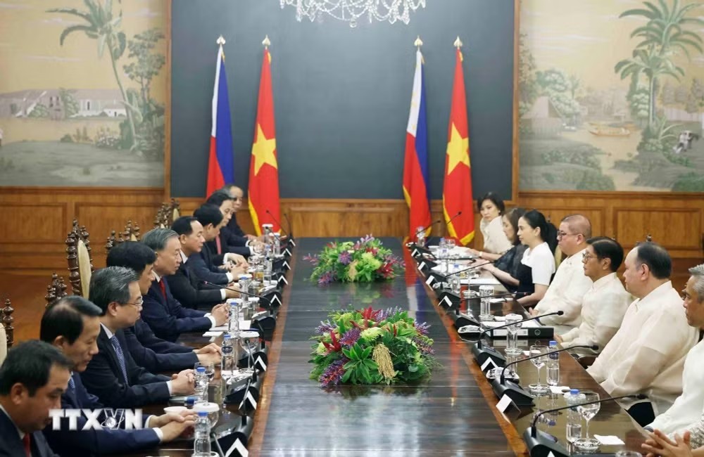 Tổng Bí thư, Chủ tịch nước Tô Lâm và Tổng thống Philippines Ferdinand Romualdez Marcos Jr. hội đàm cấp 99Kl99 trực tiếp đá gà. Ảnh: Thống Nhất/TTXVN
