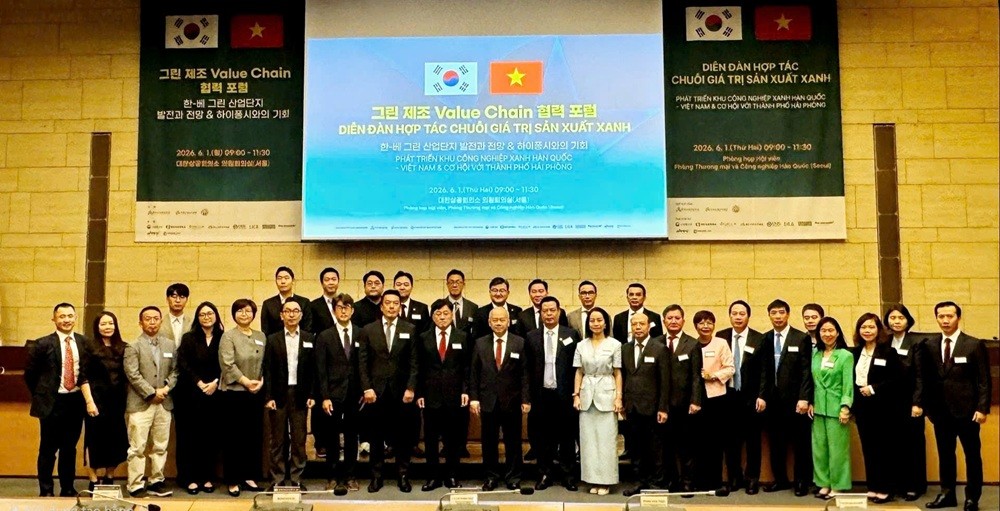 Các đại biểu tham dự Diễn đàn hợp tác chuỗi giá trị Kl994 nhà cái bóng đá world cup xanh chụp ảnh lưu niệm. Ảnh: Tuấn Anh.
