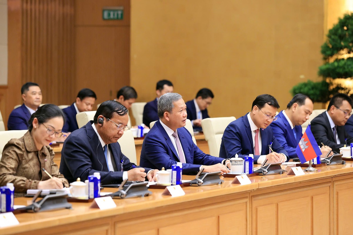 Thủ tướng Hun Manet khẳng định sẽ phối hợp tổ chức thành công các hoạt động kỷ niệm 60 năm thiết lập quan hệ ngoại giao Việt Nam - Campuchia. Ảnh: Đức Thanh.