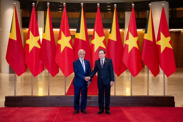Chủ tịch Quốc hội Trần Thanh Mẫn hội kiến Thủ tướng Cộng hòa Dân chủ Timor-Leste Kay Rala Xanana Gusmão.